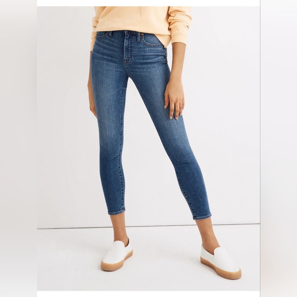 Madewell women's 26P Curvy High-Rise Skinny Crop Jeans